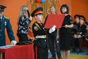 Посвящение в кадеты состоялось в МБОУ СОШ №18 Артемовского городского округа.